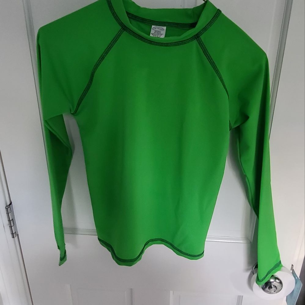 NWT City Threads Green Long Sleeve Rashguard Size 10